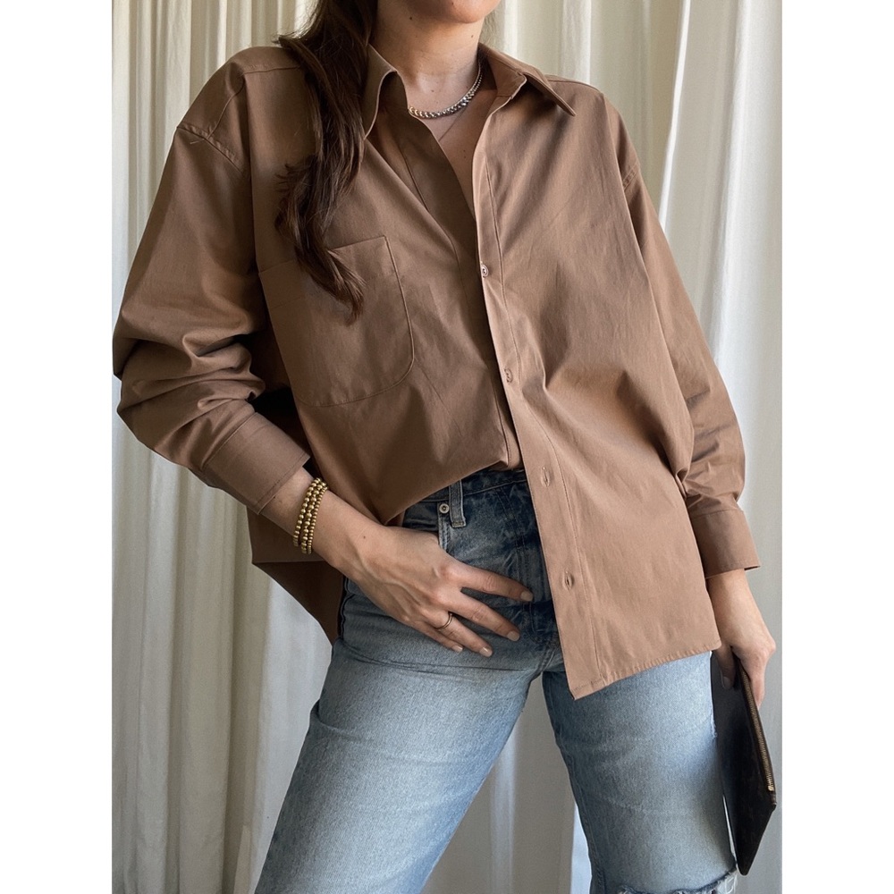 GISELE SHIRT — In Mocha - Picture 3 of 10
